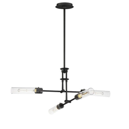 Maxim Lighting 26374CLNAB Equilibrium 4 Light 36 Inch Naturally Aged Brass Pendant Ceiling Light