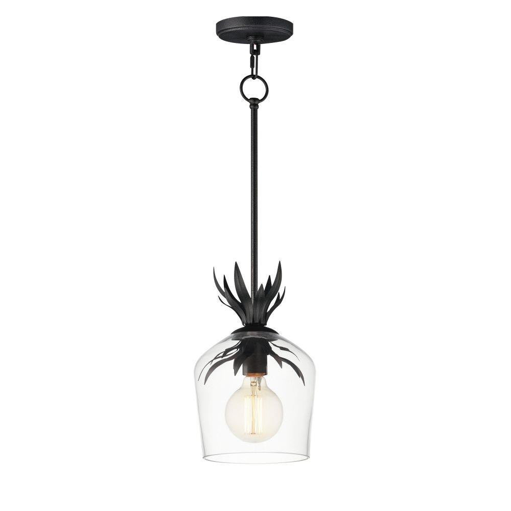 Maxim Lighting 2871GL Paloma 1 Light Gold Leaf Pendant Ceiling Light - Full View with Canopy