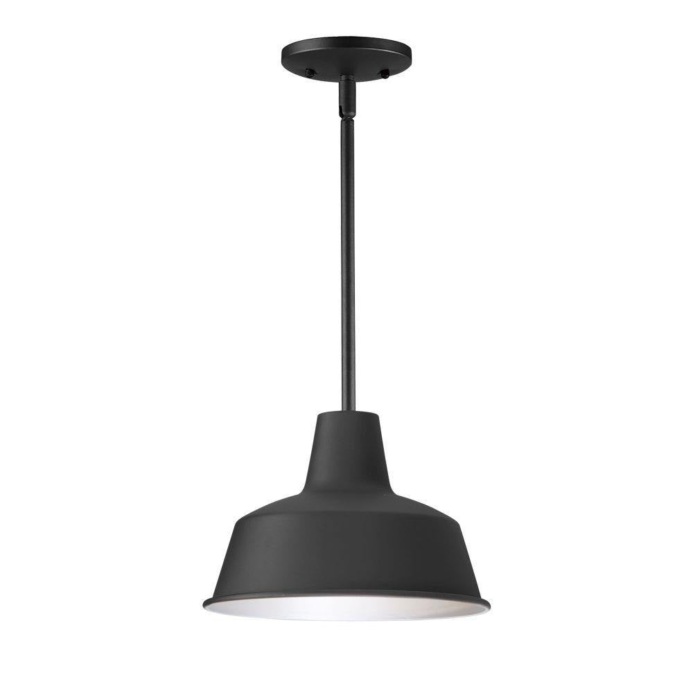 Maxim Lighting 35017BK Pier M 1 Light 8 Inch Black Outdoor Pendant - Front View on White Background