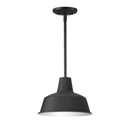 Maxim Lighting 35017BK Pier M 1 Light 8 Inch Black Outdoor Pendant - Front View on White Background