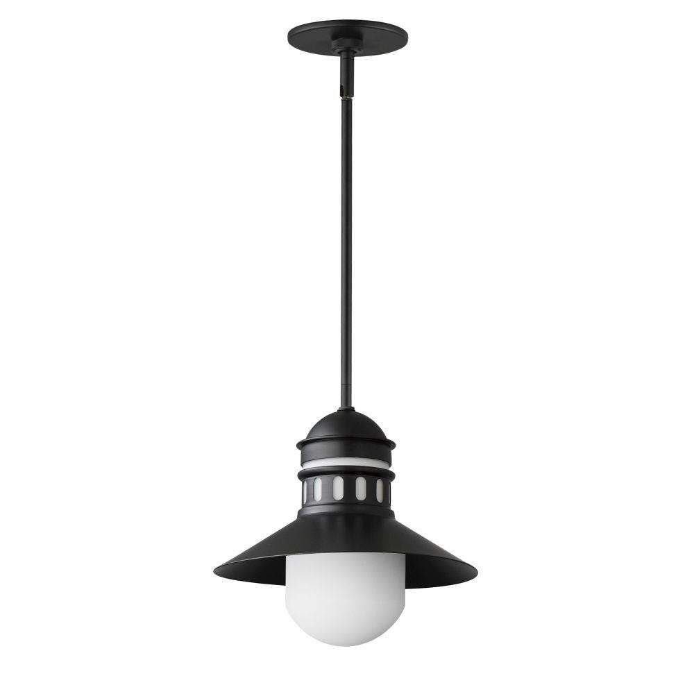 Maxim Lighting 35121SWBKAB Admiralty 1 Light 12 Inch Black Antique Brass Outdoor Pendant