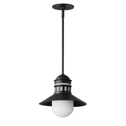 Maxim Lighting 35121SWBKAB Admiralty 1 Light 12 Inch Black Antique Brass Outdoor Pendant
