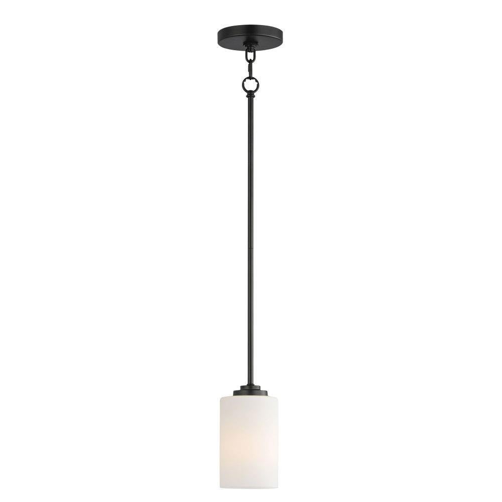 Maxim Lighting 90030SWBK Deven 1 Light 4 inch Matte Black Mini Pendant Ceiling Light - Full View