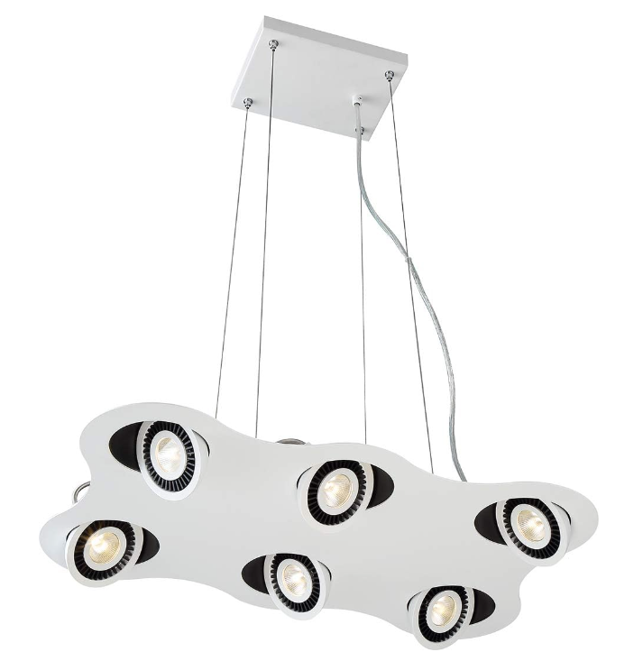 Eurofase Lighting 29484-010 Vision LED 14 inch White/Black Pendant Ceiling Light