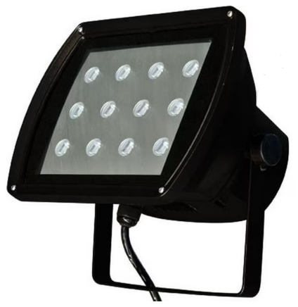 Dabmar Lighting DF5955-LB12-64K-B Powder Coated Cast Aluminium Flood Light, Voltage 120V, Wattage 12W, Color Temperature 64K, Black