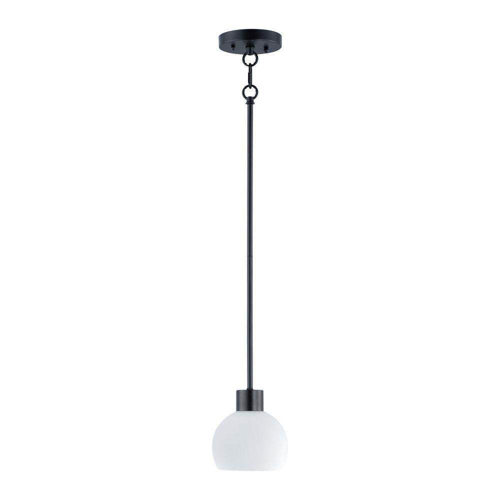 Maxim Lighting 91270SWSN Coraline 1 Light 6 inch Satin Nickel Mini Pendant - White Background