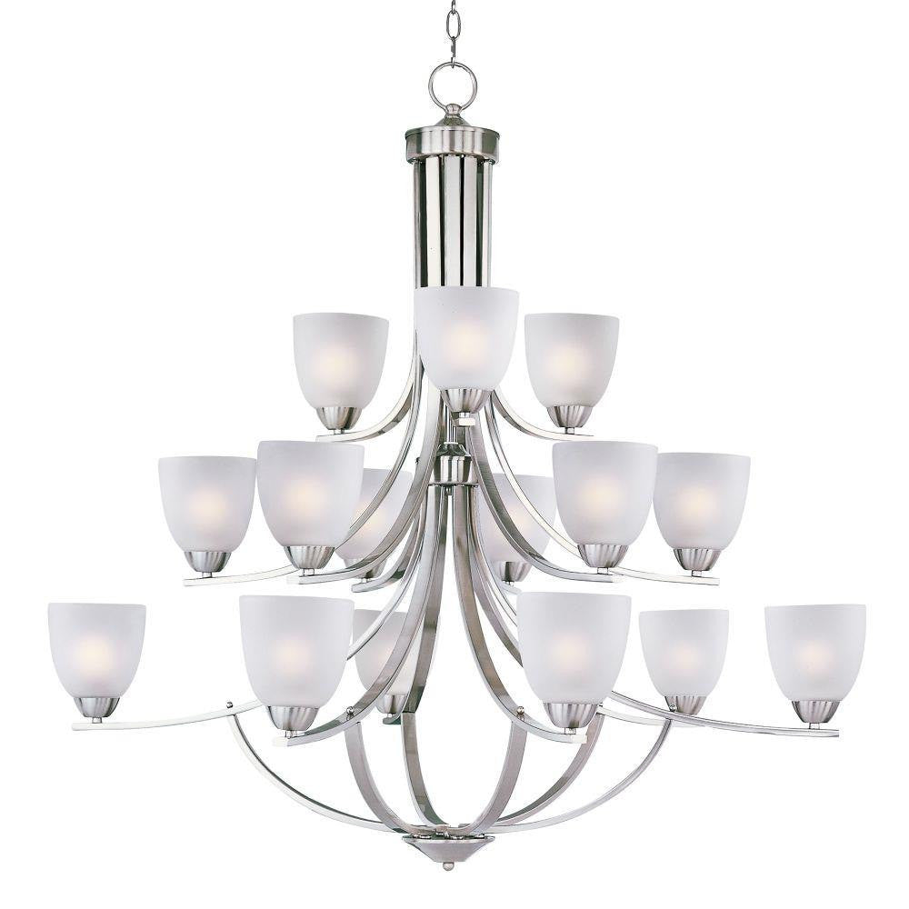 Maxim Lighting 11228FTSN Axis 15 Light 43 inch Satin Nickel Chandelier Ceiling Light