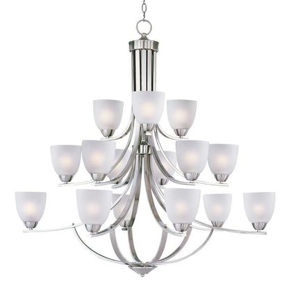 Maxim Lighting 11228FTSN Axis 15 Light 43 inch Satin Nickel Chandelier Ceiling Light