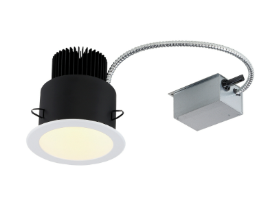 Eurofase Lighting 29684-014 Non-IC Recessed Remodel Housing, Lumens 4000 lm, Color Temperature 3000K, 120V, 60W, White Finish