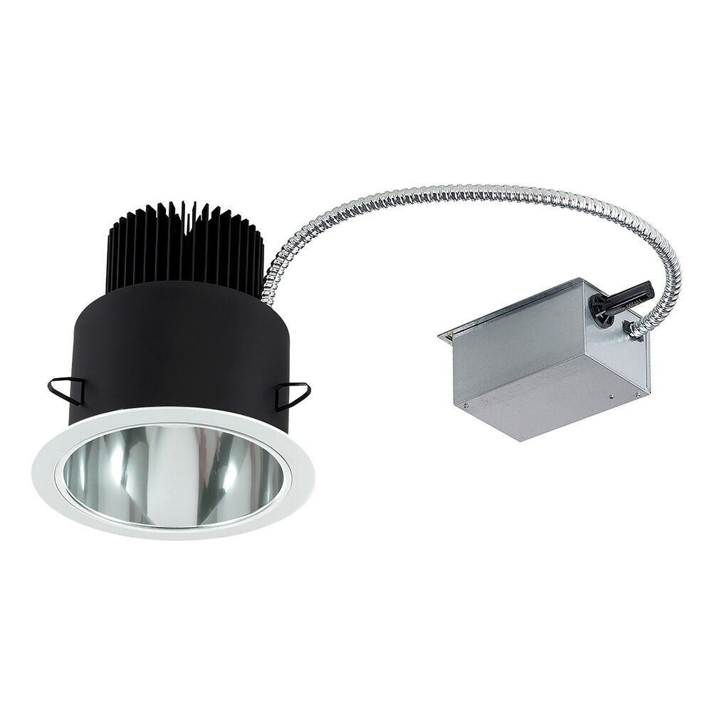 Eurofase Lighting 29684-023 Non-IC Recessed Remodel Housing Kit, Lumens 4000 lm, Color Temperature 3000K, 120V, 60W, White / Chrome Finish