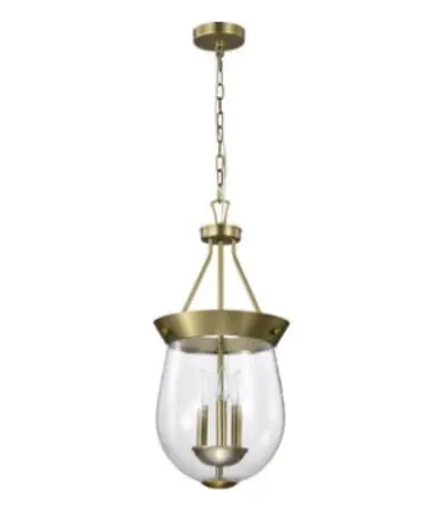 Nuvo 60-7802 11-in Boliver Pendant Light Fixture w/o Bulbs, 3-Light, Brushed Nickel