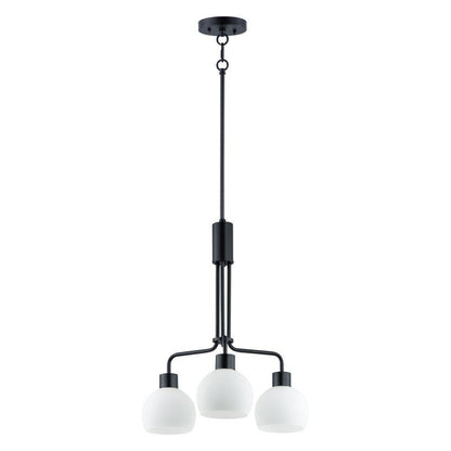 Maxim Lighting 11276SWBK Coraline 3 Light 21 Inch Black Chandelier Ceiling Light
