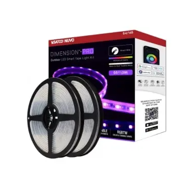 Nuvo 64-145 64-ft Dimension Pro Tape Light, Wattage 68W, Lumens 6300 lm, Voltage 24V, J-Box Connection