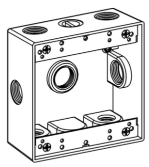 Orbit 2B50-7X WEATHER-PROOF GRAY 2G OUTLET BOX
