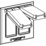 ORBIT 2C-2G-BR Electric Box Cover, Decora Receptacles Zinc Weatherproof W/ Two-Gang, Bronze Finish