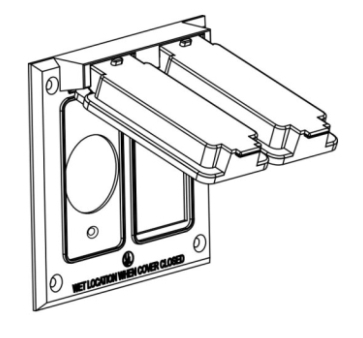 ORBIT 2C-GS 2-G Electric Box Cover, Decorator & 1.406" Diameter Opening Zinc Weatherproof, Gray Finish