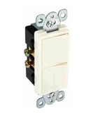 ORBIT 2DS15-A 15A Double Combo Decora Switch, Almond Finish