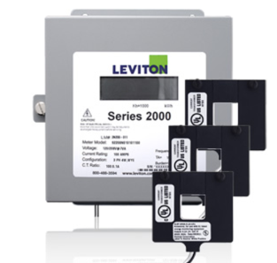 Leviton 2K208-4D Submeter, Indoor, 208v, 3 Phase 4 Wire, Max 400a, 3 Split Core Current Transformers, Demand Meter, Electric Meter Kit