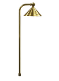 Dabmar Lighting LV37-L3-30K-BS LED Solid Brass Cone Path Light with Ground Spike, 12V, Color Temperature 3000K, Brass Finish