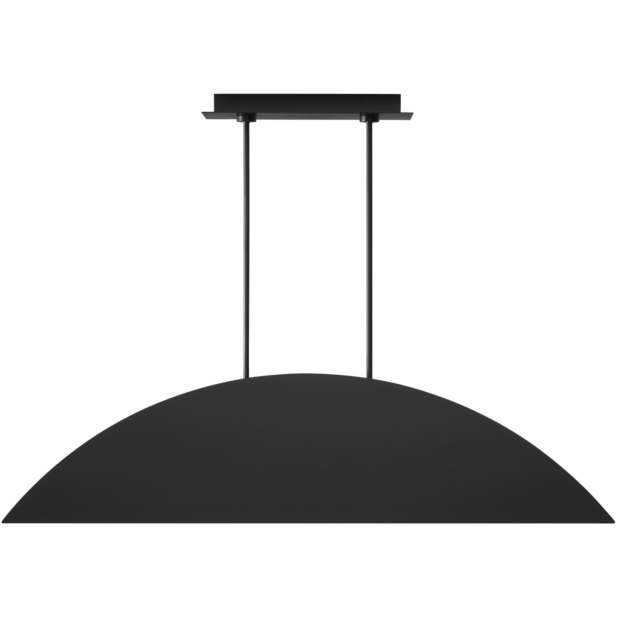 Visual Comfort Architectural 700LSBAU50B-LED930 Sean Lavin Bau LED Linear Suspension Ceiling Light, Integrated LED, Nightshade Black