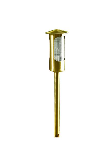 Dabmar Lighting LV63-L3-64K-BS Brass Flat Top Mini Path Light, 12V, Color Temperature 6400k, Brass Finish