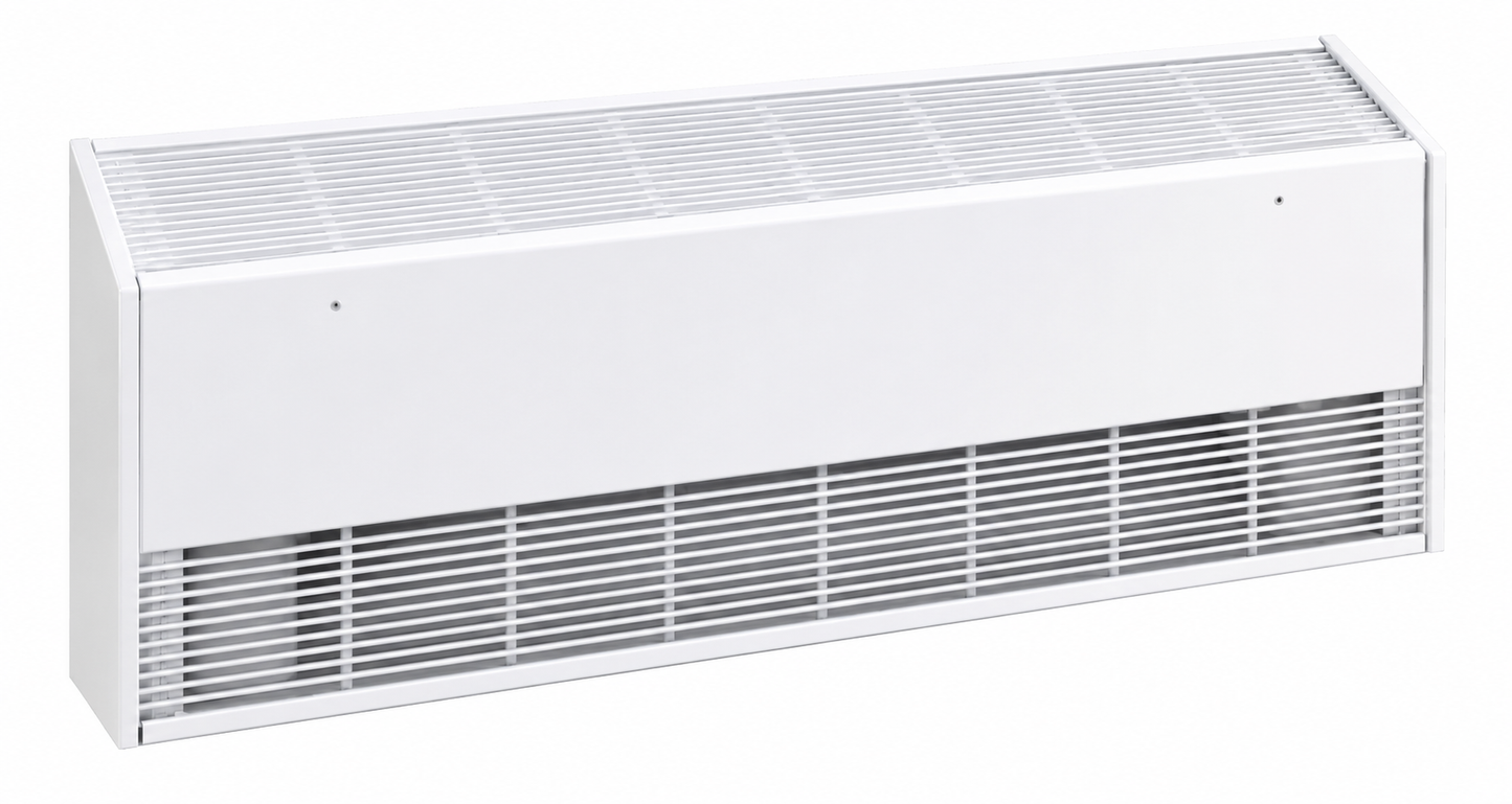 Ouellet OPI1008BL Architectural Sloped Top Cabinet Convector Electric Baseboard Heater - Voltage: 208V - Wattage: 1000W - Finish: White