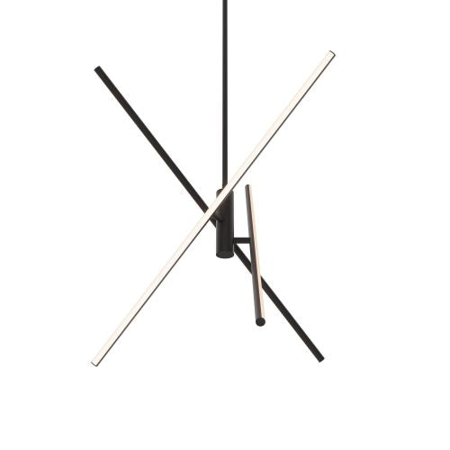 DALS Lighting SSPD32-CC-BK Asterisk 32" LED Flush Mount, Multi-Color Temperature, Wattage 30W, Voltage 120V, Lumens 1500Lm, Black Finish