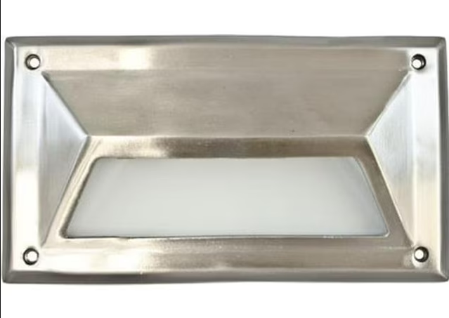 Dabmar Lighting DSL1002-L12-40K-SS304 G24 LED Cast Aluminium Hooded Step Light, Wattage 12W, Color Temperature 40K, Voltage 120V-277V, 304 Stainless Steel