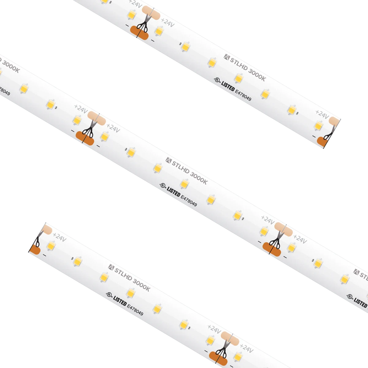 American Lighting STLHD-WW-16 16.4-ft LED Tape Light HD, 210 lm, 24V, 3000K