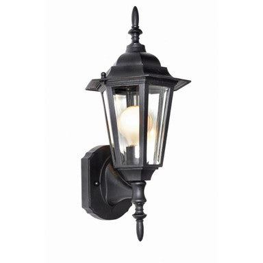 Maxim Lighting 3000CLBK Cast 1 Light Black Outdoor Wall Lantern - Angle View