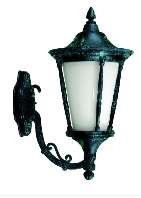Dabmar Lighting GM115-L6-RGBW-VG Cast Aluminium Post Wall Fixture E26 LED, Voltage 86V-265V, Multi-Color Temperature, Verde Green Finish