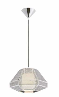 Eurofase Lighting 30016-019 Recinto 12" Ceiling Pendant Light, Chrome Finish