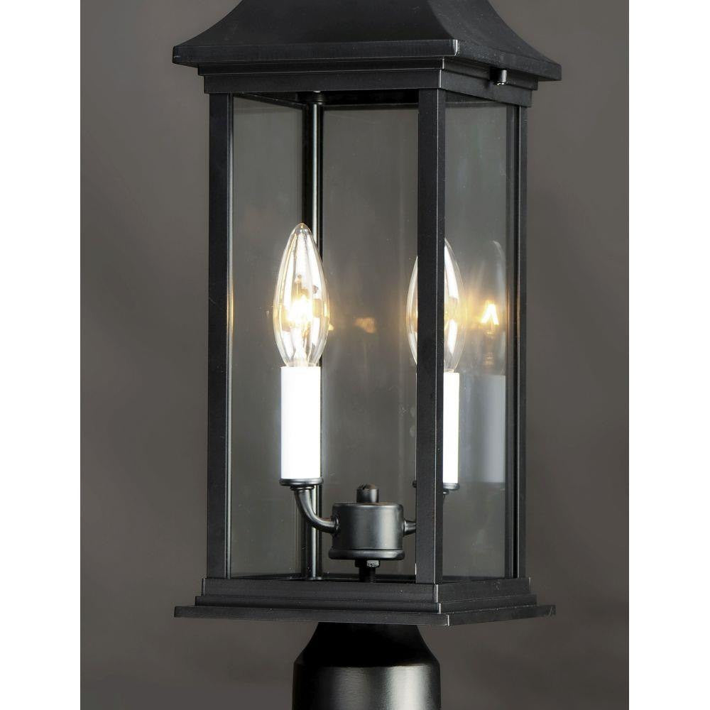 Maxim Lighting 30020CLBK Vicksburg 2 Light Black Outdoor Post Mount Light Detail View