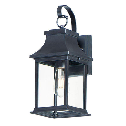 Maxim Lighting 30022CLBK Vicksburg 1 Light Black Outdoor Wall Lantern - White Background
