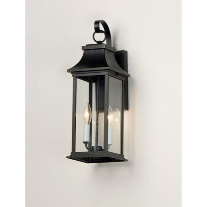Maxim Lighting 30023CLBK Vicksburg 2 Light Black Outdoor Wall Lantern - Lifestyle Wall Mount