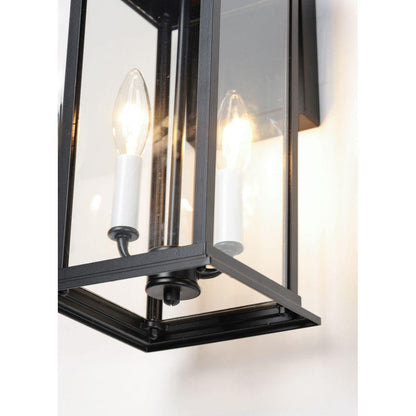 Maxim Lighting 30023CLBK Vicksburg 2 Light Black Outdoor Wall Lantern - Close-up Detail