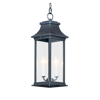 Maxim Lighting 30029CLBK Vicksburg 2 Light Black Outdoor Hanging Lantern - White Background