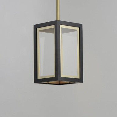 Maxim Lighting 30051CLWTGLD Neoclass Outdoor Pendant top angle view with stem in lifestyle setting