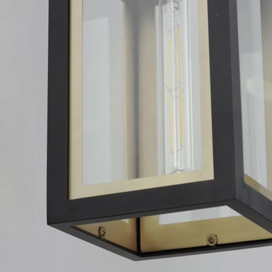Maxim Lighting 30051CLBKGLD Neoclass 1 Light Black/Gold Outdoor Pendant - close-up bottom detail