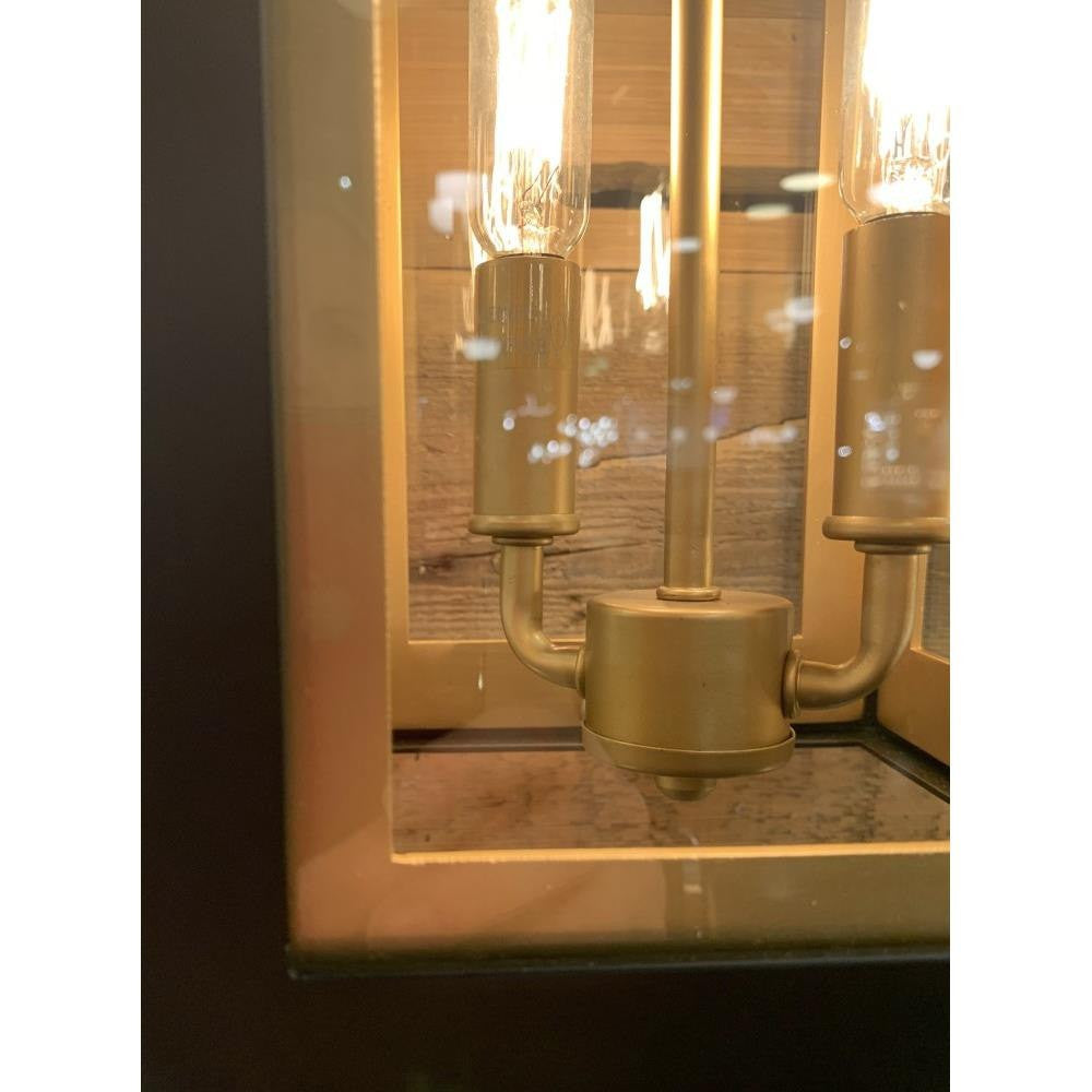 Maxim Lighting 30054CLBKGLD Neoclass 2 Light Outdoor Wall Lantern Black Gold interior detail close-up