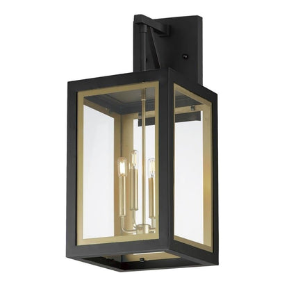 Maxim Lighting 30056CLBKGLD Neoclass 4 Light Black/Gold Outdoor Wall Lantern angle view
