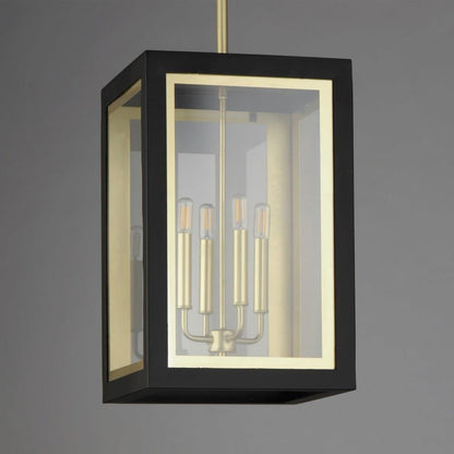 Maxim Lighting 30058CLBKGLD Neoclass Black/Gold Outdoor Pendant - Close Up Front