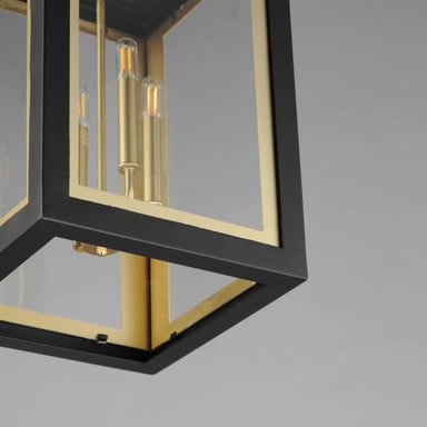 Maxim Lighting 30058CLBKGLD Neoclass Black/Gold Outdoor Pendant - Top Detail