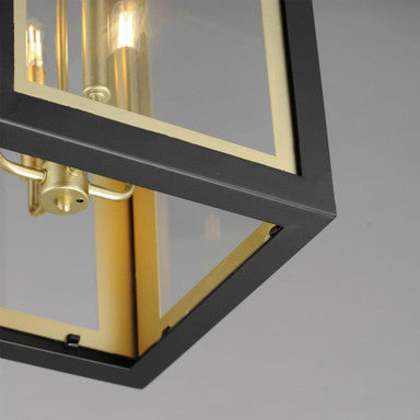 Maxim Lighting 30058CLBKGLD Neoclass Black/Gold Outdoor Pendant - Angled Bottom Detail