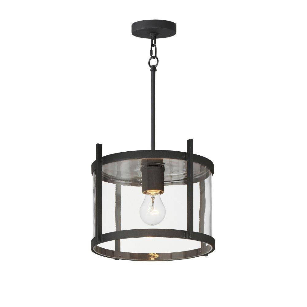 Maxim Lighting 30061CLBK Belfry 1 Light 12 Inch Black Outdoor Pendant Light - White Background