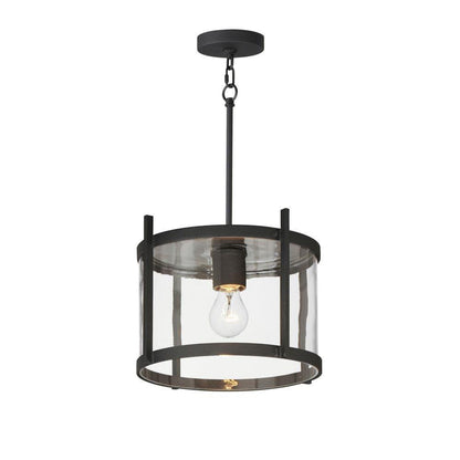 Maxim Lighting 30061CLBK Belfry 1 Light 12 Inch Black Outdoor Pendant Light - White Background