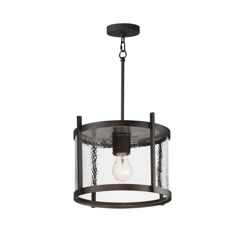 Maxim Lighting 30061HMBK Belfry 1 Light 12 inch Hammered Matte Black Outdoor Semi-Flush Mount - Pendant Configuration