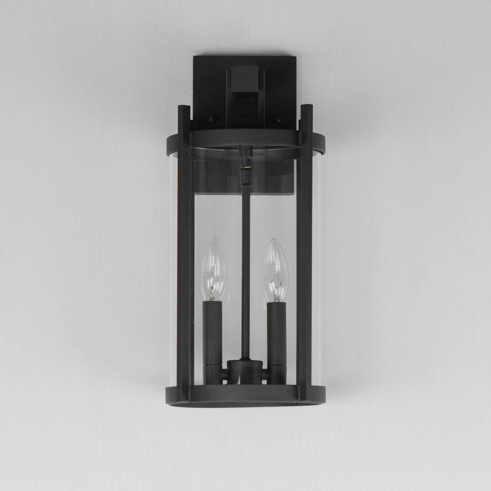 Maxim Lighting 30064CLBK Belfry 2 Light Black Outdoor Wall Lantern - Front View