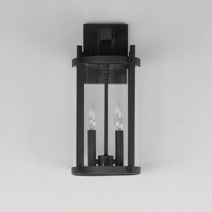 Maxim Lighting 30064CLBK Belfry 2 Light Black Outdoor Wall Lantern - Front View