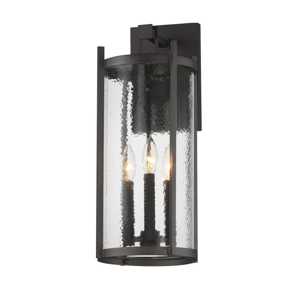 Maxim Lighting 30065HMBK Belfry 3 Light 20 Inch Matte Black Outdoor Wall Light